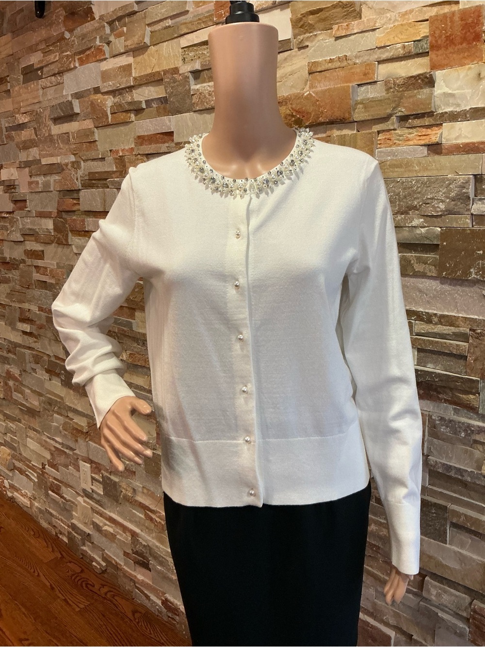 Hobbs London Cream Knit Top